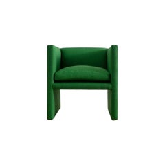 Angle Armchair in Green Recycled Fabric