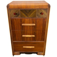 Art Deco Waterfall Style Tall Dresser