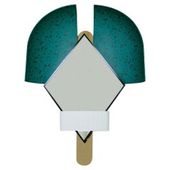 Contemporary Italian Green "Bonnet" Mirror Designed by Elena Salmistraro
