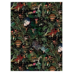 Moooi Large Extinct Animals Raven Rectangle Rug in Wool with Blind Hem Finish