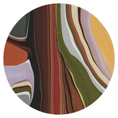 Moooi Large Liquid Layers Tulip Round Rug in Low Pile Polyamide by Claire Vos