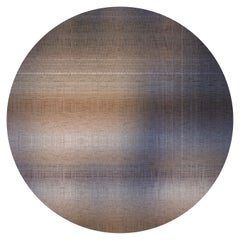 Moooi - Grand tapis rond en toile de jean à poils bas Polyamide