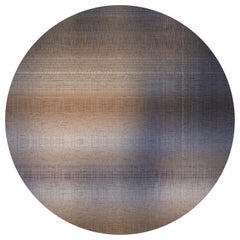 Moooi - Grand tapis rond en toile de jean à motif cachemire en polyamide