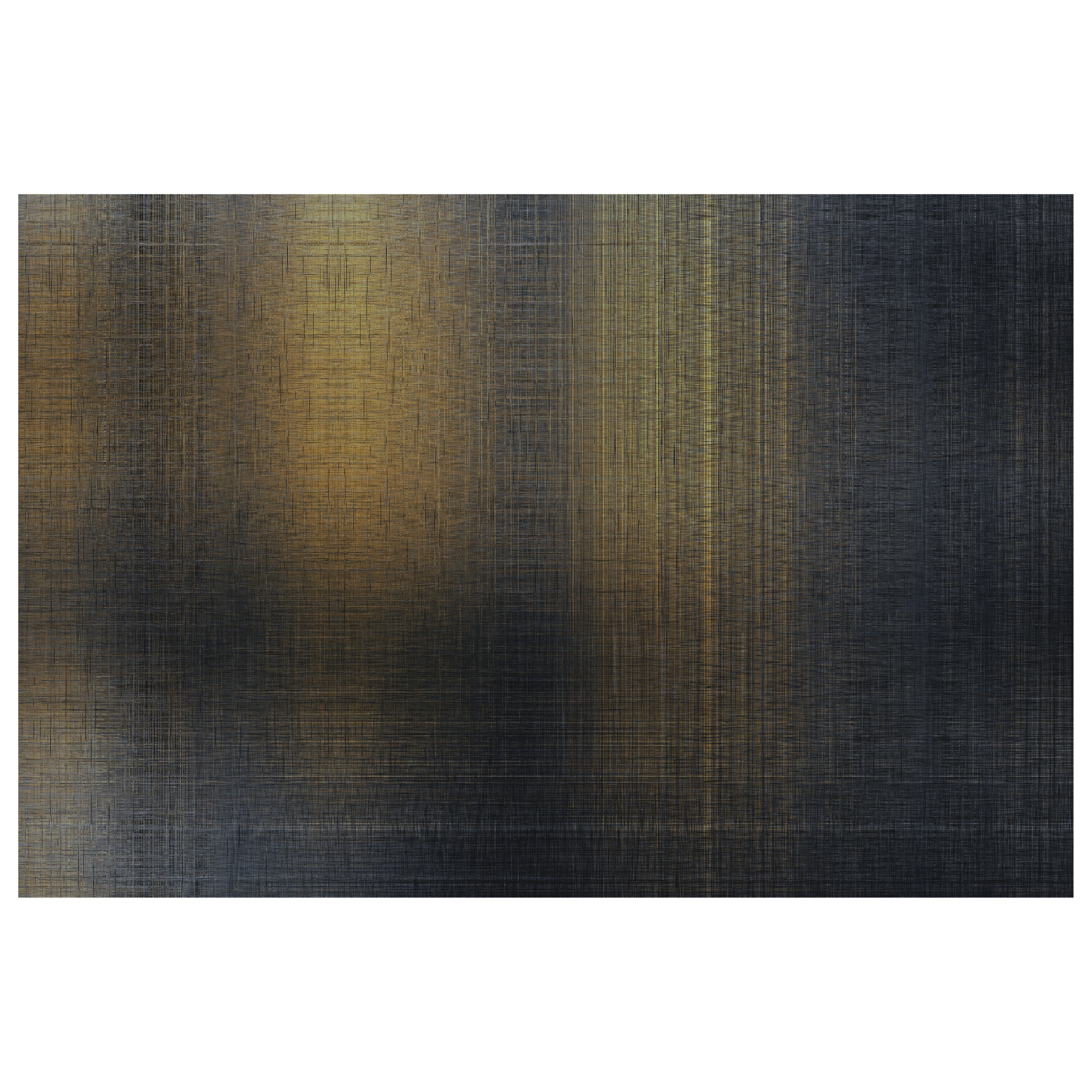 Kleiner, rechteckiger Shantung-Teppich aus Segeltuch mit Blindsaum aus Wolle von Moooi