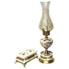 Italian Table Lamp and Jewelry Box from Alfa Ceramiche