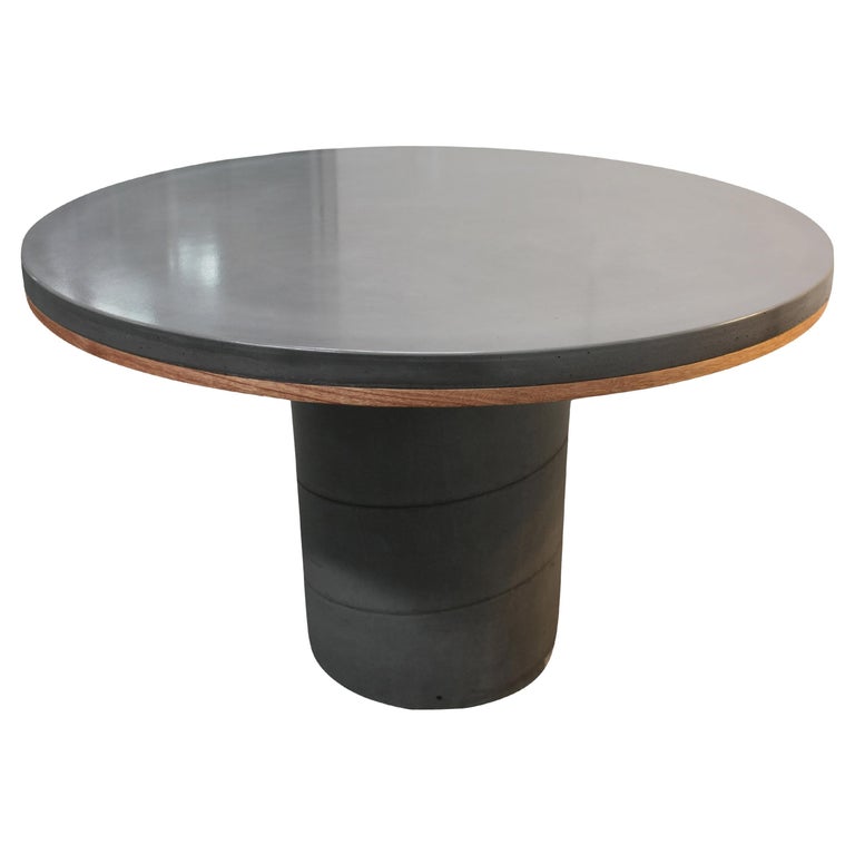 Concrete Round Column Table For Sale at 1stDibs