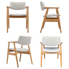 Danish Dining Chairs (4) by Svend Eriksen - New Dedar 'Karakorum' Bouclé Fabric