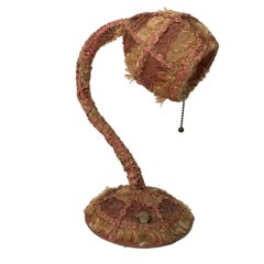 1920’s Silk and Lace Table Lamp Made from Elements of Flappers Clothing