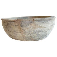 Vintage Decorative Wood Bowl for Countertop