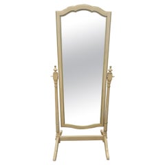 Vintage Kenlea Artisan French Provincial Style Oak Frame Cheval Mirror