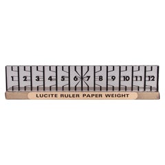 Lucite Ruler Papiergewicht Schreibtisch-Accessoire