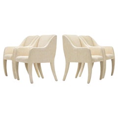 Cuatro sillas de comedor escultóricas de Directional