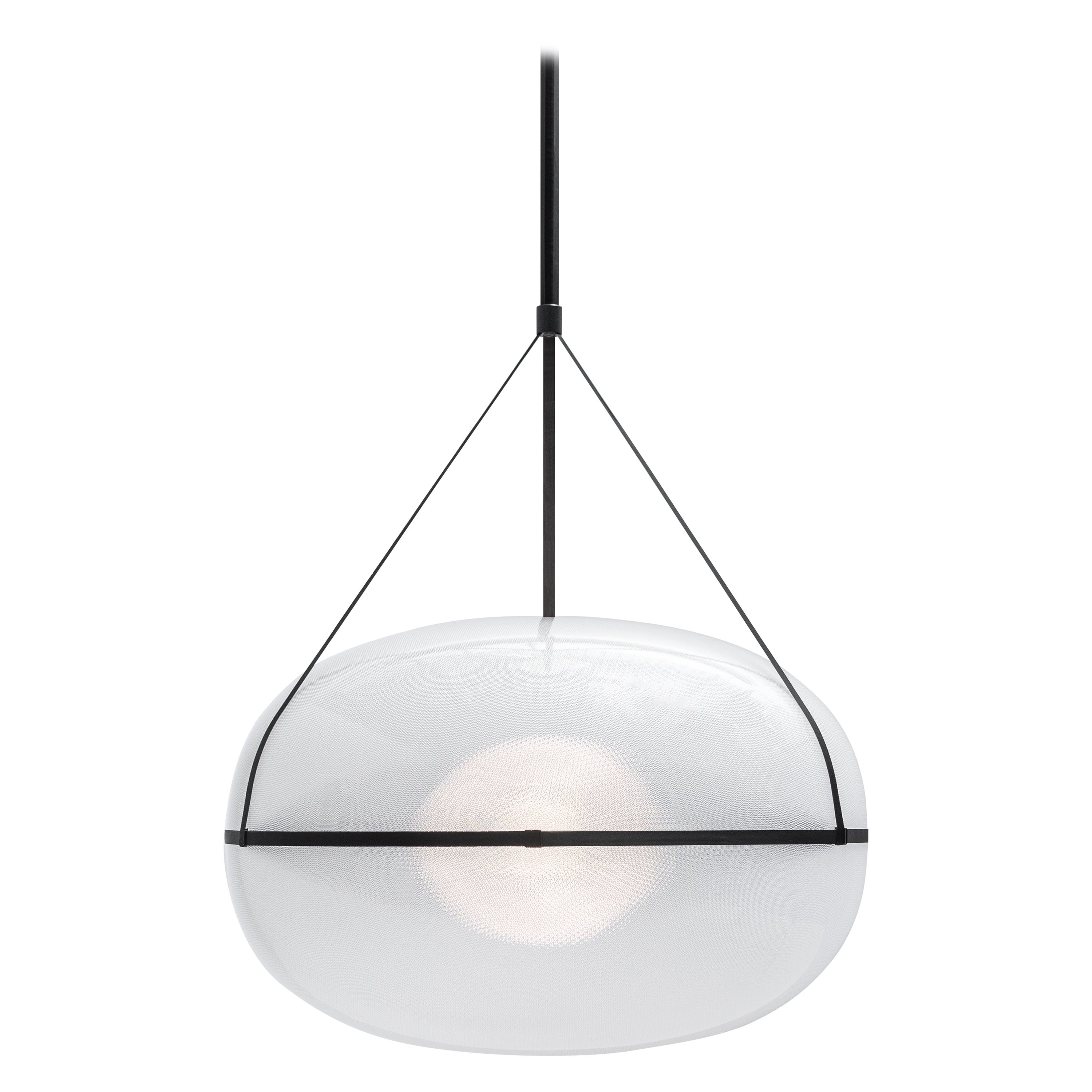 Lampe à suspension contemporaine noireris « iris », A/A en vente