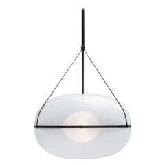 Contemporary Black Pendant Lamp 'Iris', Large