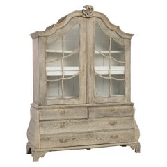 Vitrine en chêne néerlandais des années 1800