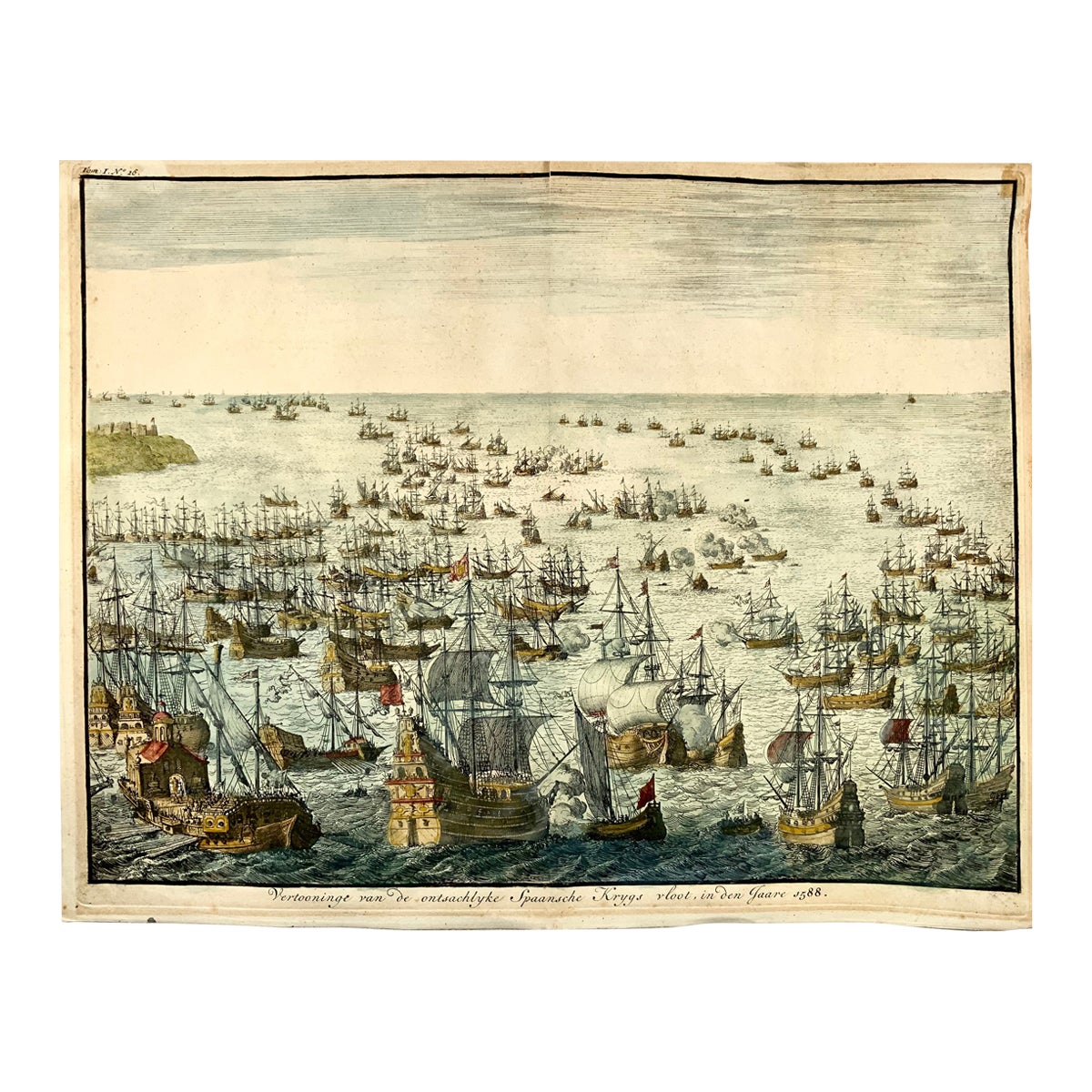 Jan Luyken, Defeat of the Spanish Armanda in 1588 For Sale