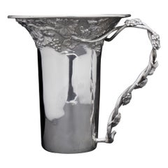 Antique Late Georgian Silver Mug for Wine with Grapes Decoration