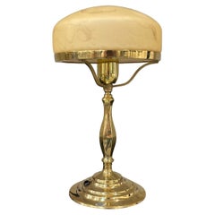 20th Century Swedish Brass, Glass Desk Lamp, Strindberg Model Light by Markaryd