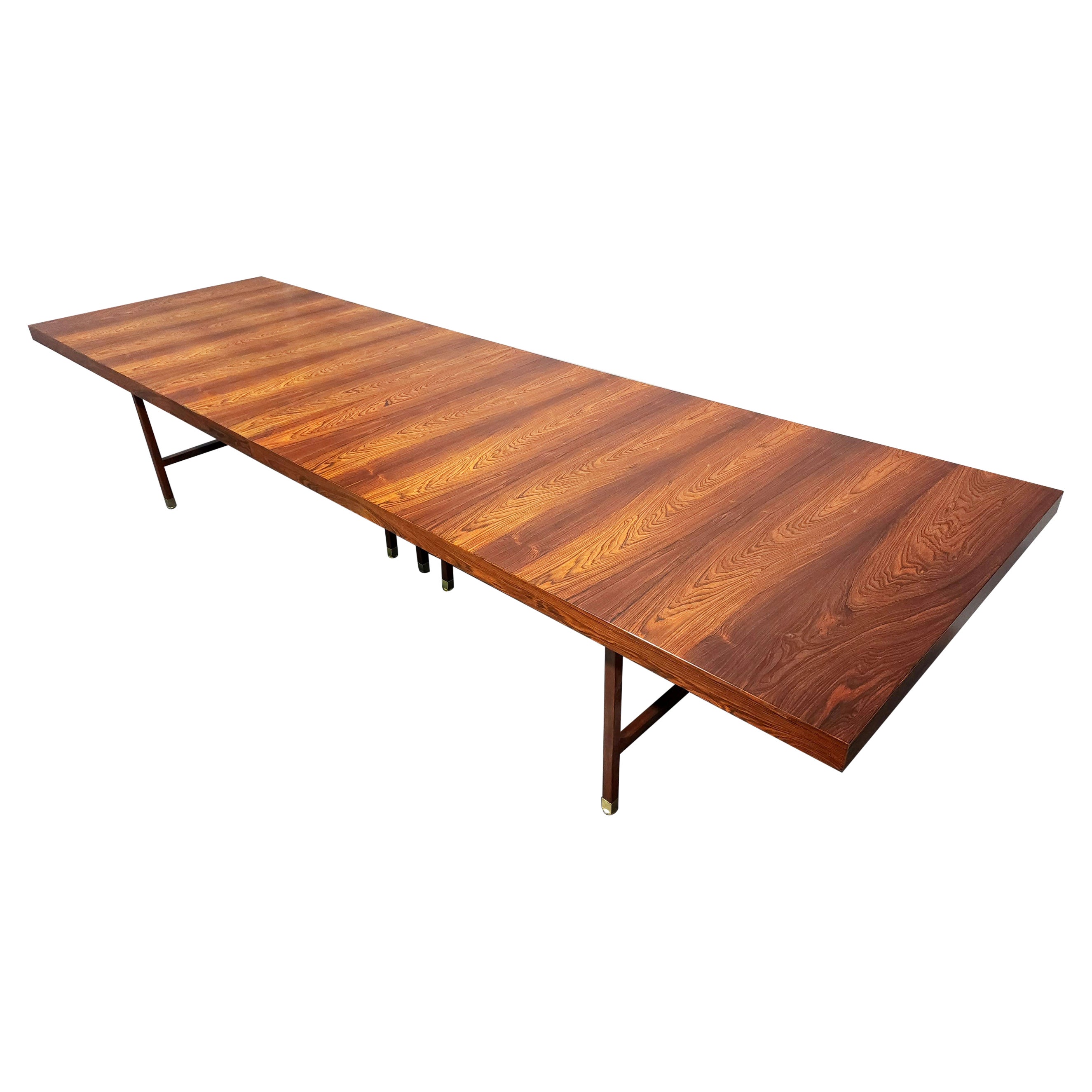 Monumental Harvey Probber Brazilian Rosewood Dining Table For Sale