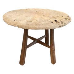 Andrianna Shamaris Century Old Sumba Stone Table