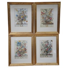 12 Vintage Robert Furber 12 Months of Flowers 1964 Pen Print Lithograph Calendar