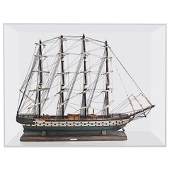 Ship's Model "Spanish Fragata Espanola/Ano 1780" in Acrylic case