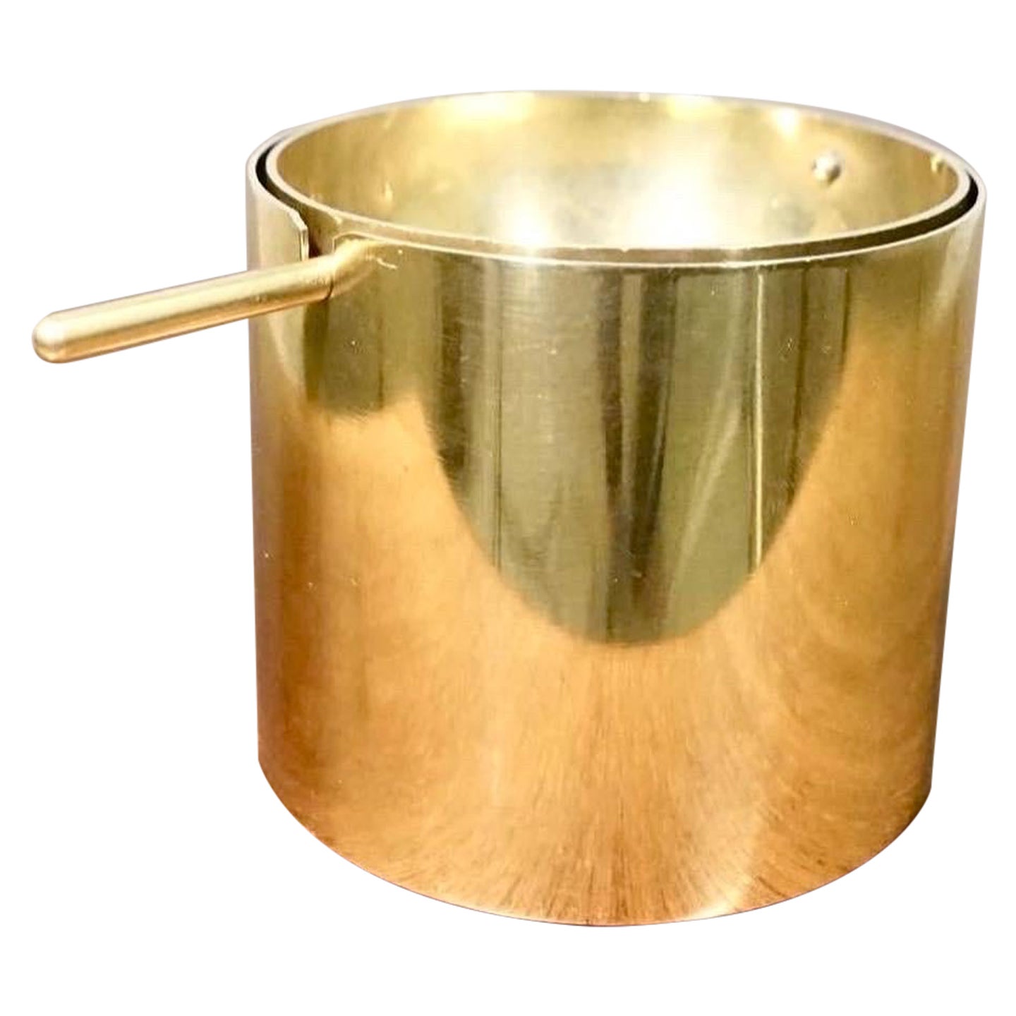 Arne Jacobsen Brass Ashtray Manufactured by Stelton