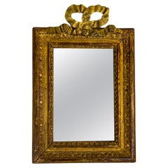 Louis XVI Mirror with Wreath/Bow, 18th Century, Small