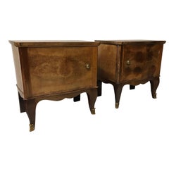 Retro French Nightstand End Table Set of 2