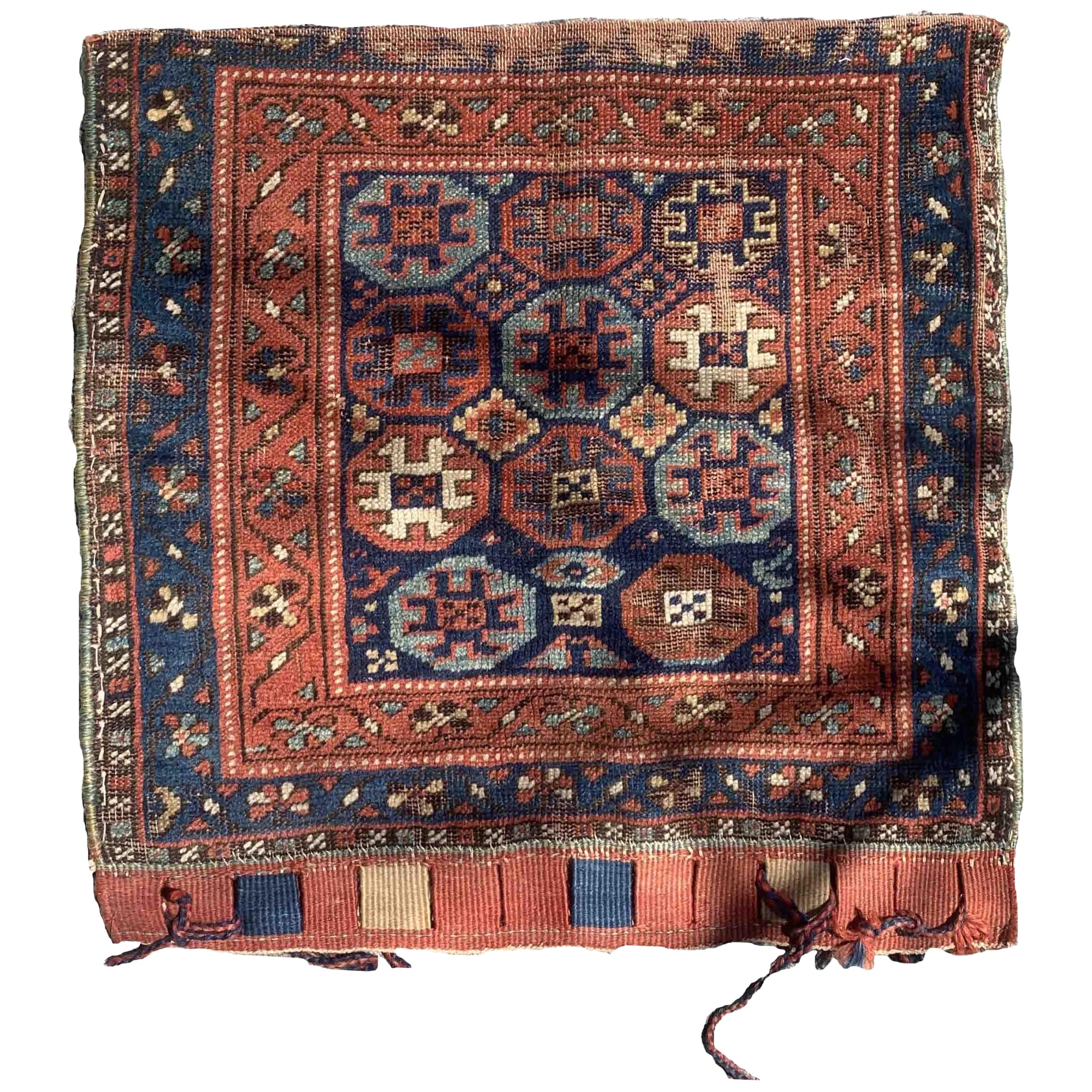 Handmade Antique Collectible Kurdish Style Bag, 1880s, 1B939