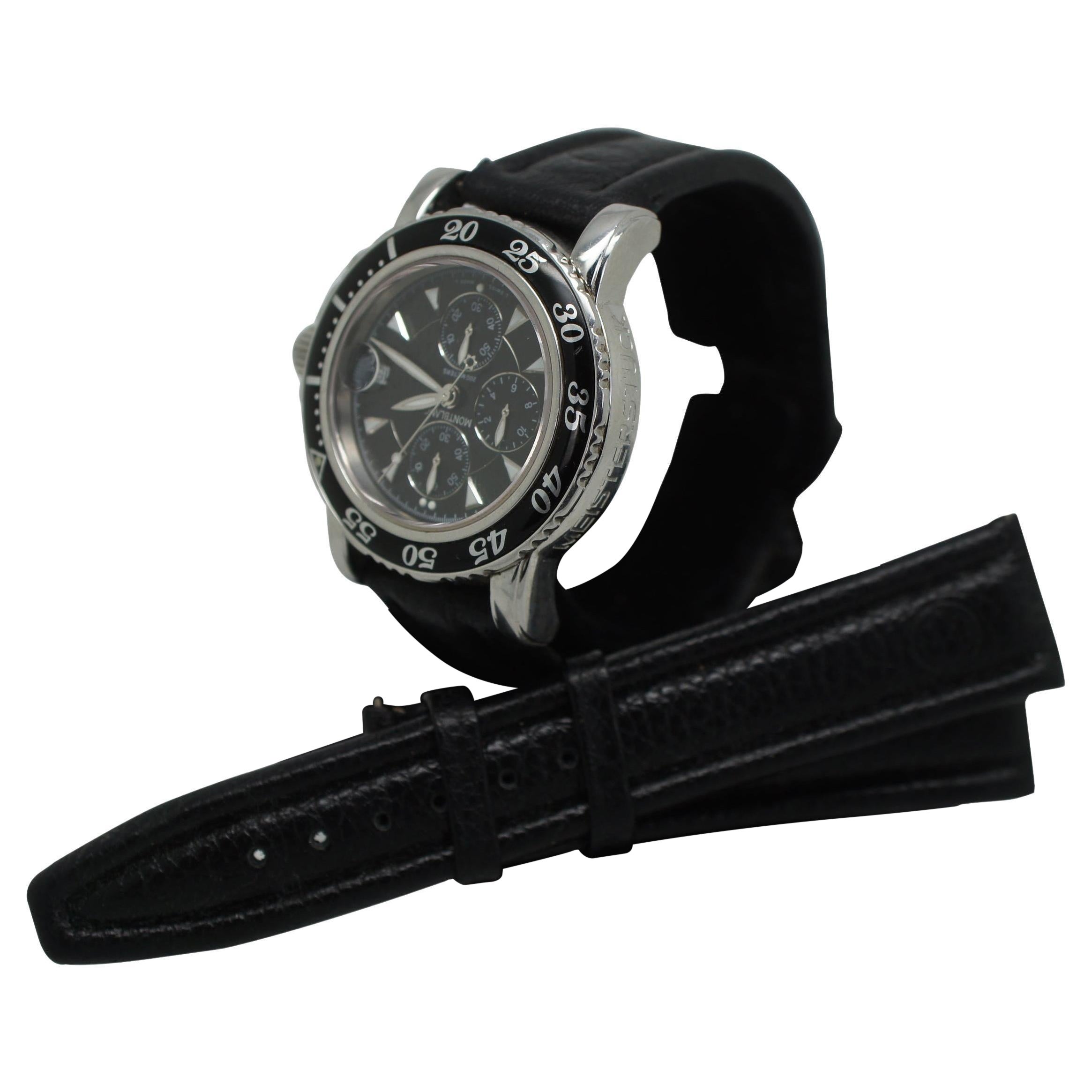 Montblanc Meisterstuck Sport 7037 Mens Chronograph Divers Wristwatch For Sale