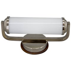 Bauhaus or Functionalist Nickel Wall Lamp, 1930s