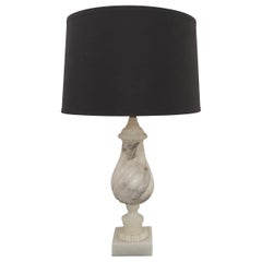Marble Carved Twisted Balustrade Table Lamp