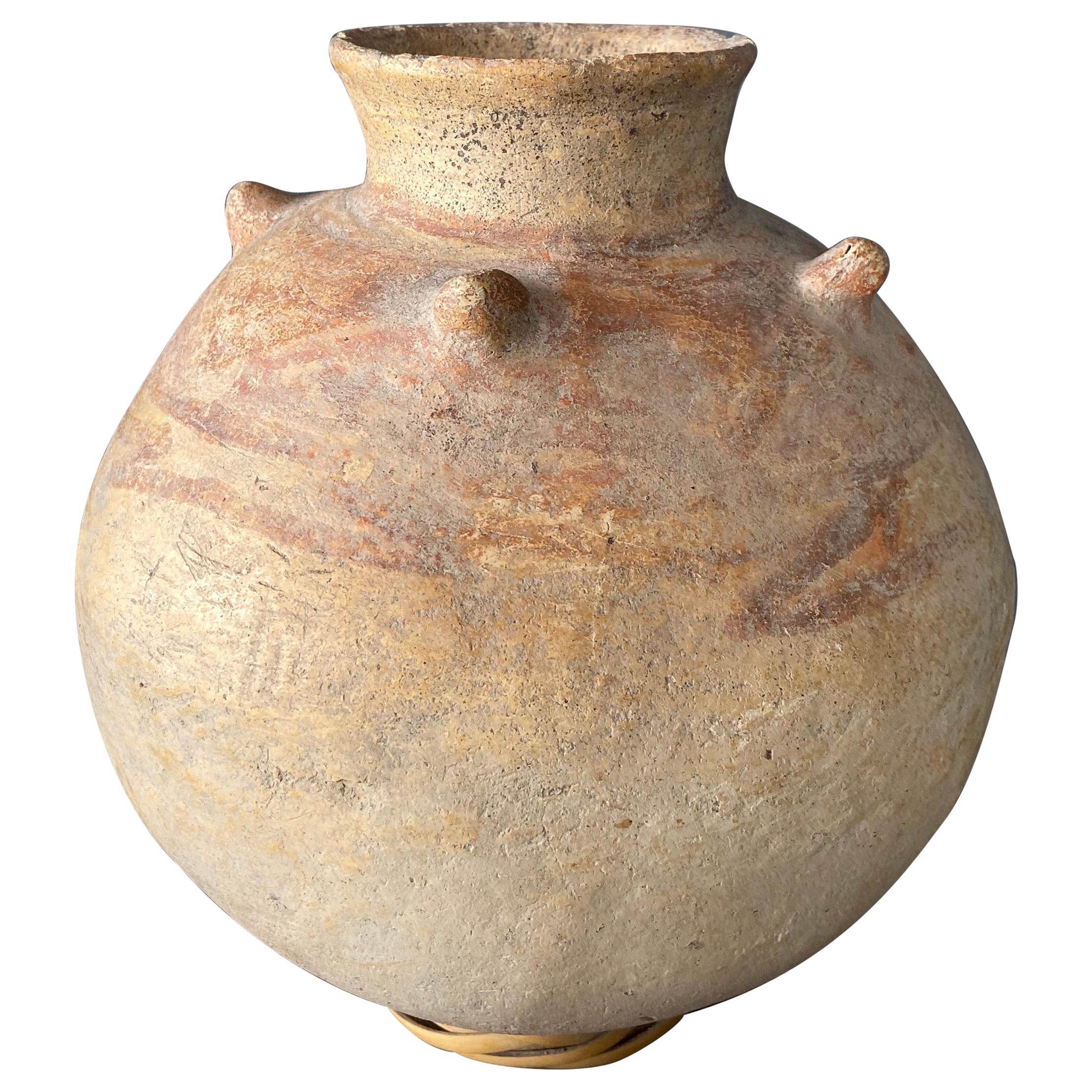 Archeologisches handbemaltes Keramikgefäß aus Mexiko, ca. 12. Jahrhundert im Angebot