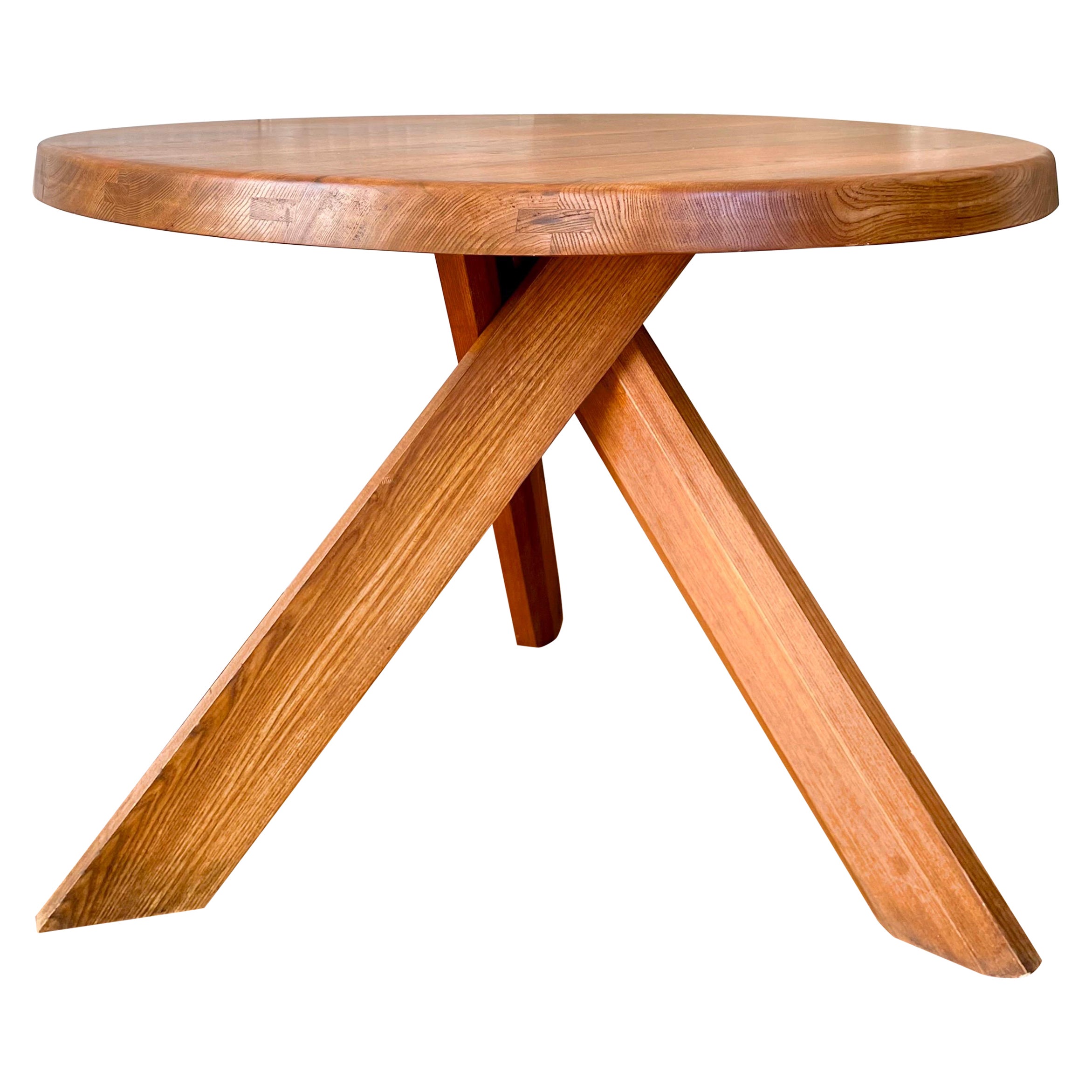 Table T 21 a by Pierre Chapo from 1978 in French Elm