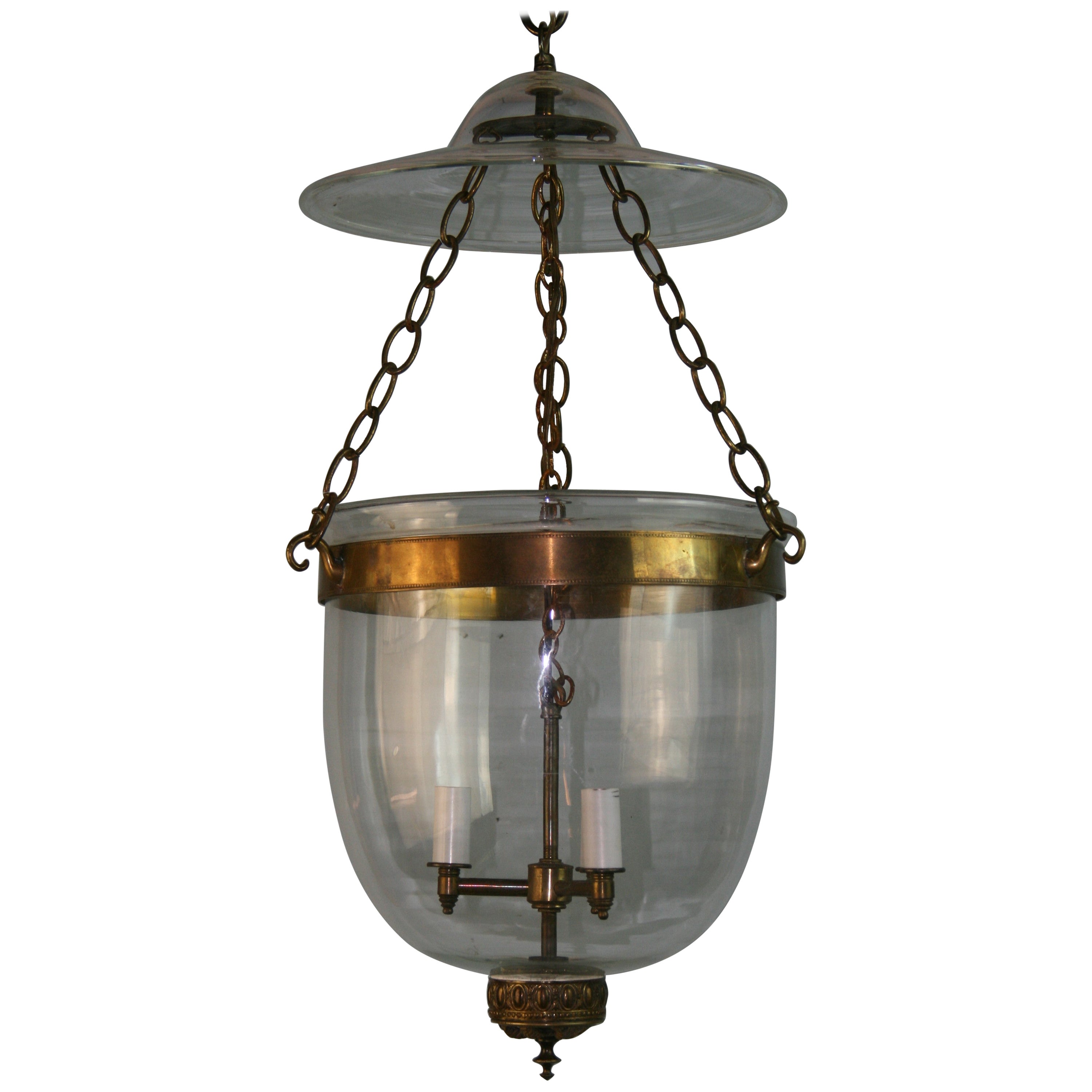 Antique English Bell Jar Lantern