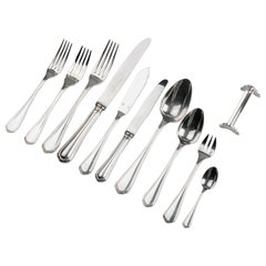 138-Piece Set of Silver Plated Flatware by Christofle Model Spatours