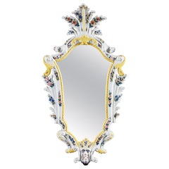 Miroir en faïence italienne du XIXe siècle