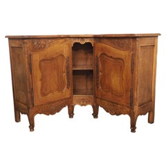 Antique Louis XV Style Corner Buffet from Provence, France, C. 1900