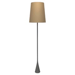 Lampadaire en acier Pascal Mourgue avec abat-jour brun clair pour Ligne Roset