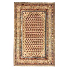 Antique Persian Malayer Oriental Rug, in Small Size, W/ Boteh Design