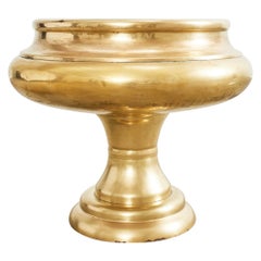 Monumental Patinated Brass Champagne Wine Cooler Bucket Urn