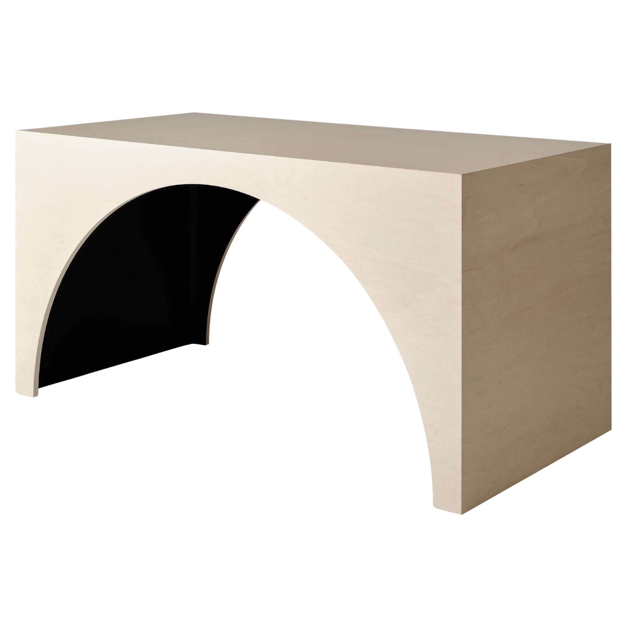 in Stock! Arc Desk in Bleached Maple and Black Stained Interior, Estudio Persona For Sale