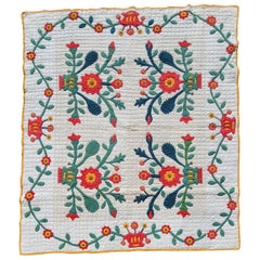 Antique 19th C Applique Quilt from Pennsylvania