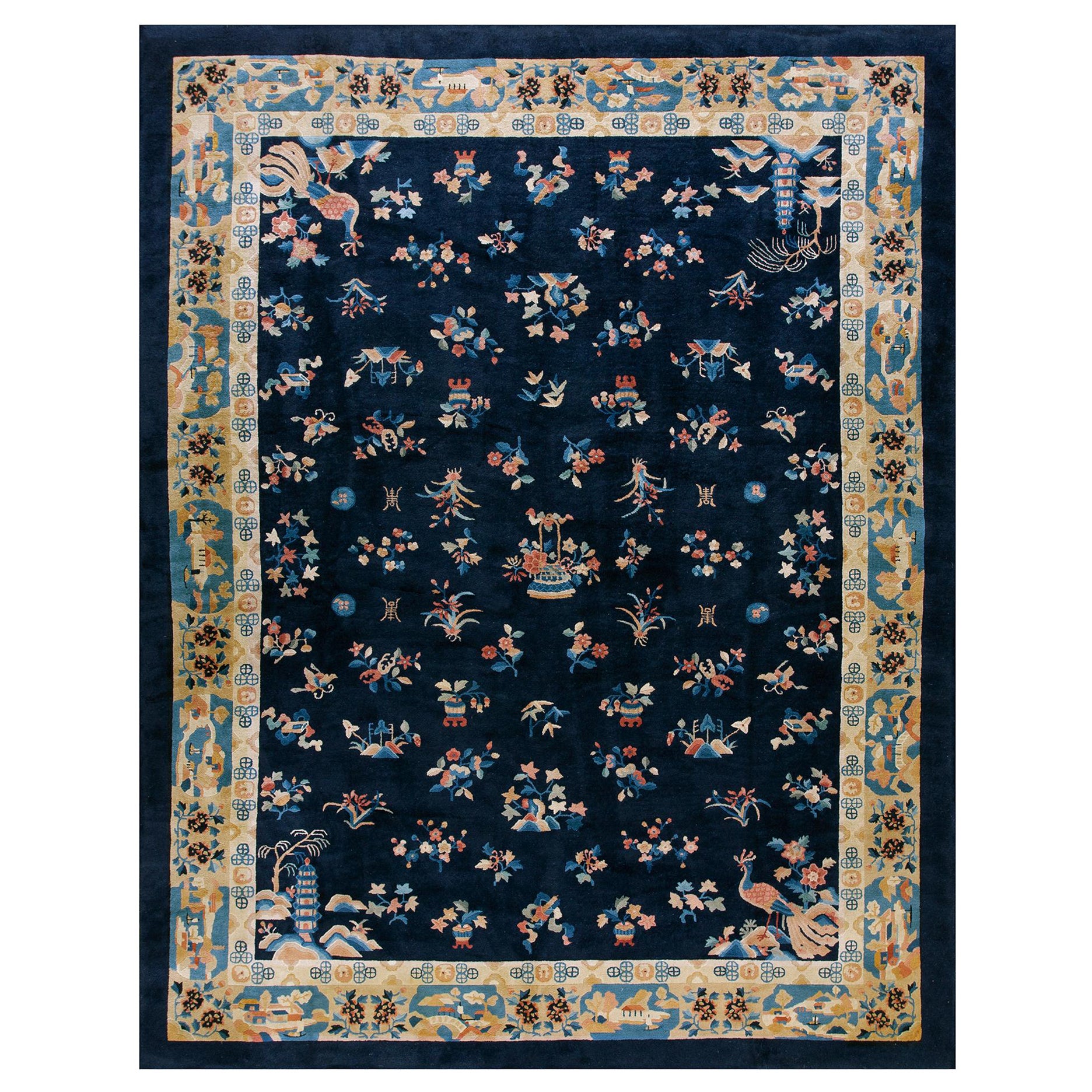 Early 20th Century Chinese Peking Carpet ( 9'2'' x 11'8'' - 280 x 355 )