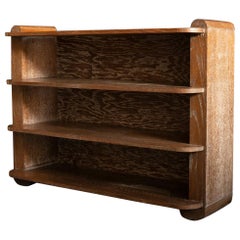 Art Deco Limed Oak Bookshelves, Francisque Chaleyssin, 1940s, France