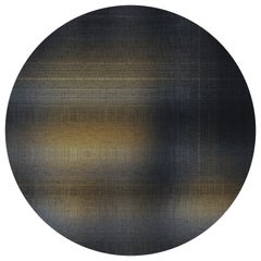 Moooi Large Quiet Canvas Shantung Round Rug in Wool with Blind Hem Finish