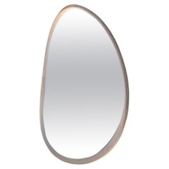 Organic Wall Mirror, Wooden Bent-Laminated 'Pebble Mirror' by Soo Joo