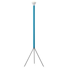 Flos Luminator Floor Lamp in Light Blue with Iron and Metal Frame