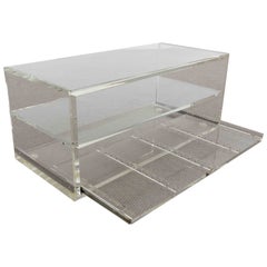 Acrylic Coffee Table with Drawer, Plexiglass Lucite
